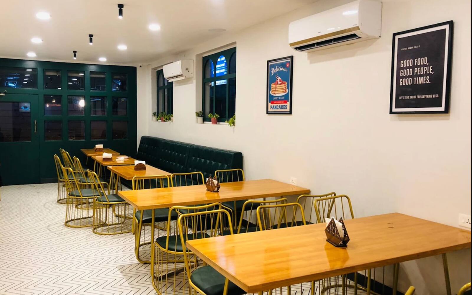 Seating at Waffee House Kankanady